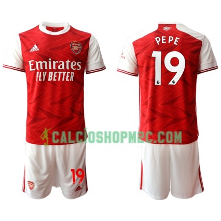 Arsenal Nicolas Pepe 19 Bambino Maglia Prima 2020/2021 Manica Corta (+ Pantaloncini)